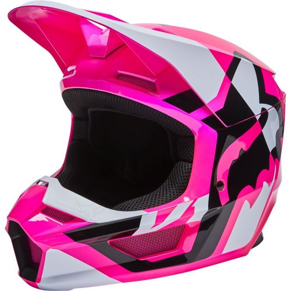 Casti Cross-Enduro Fox Racing Casca Moto Enduro V1 LUX Flo Pink