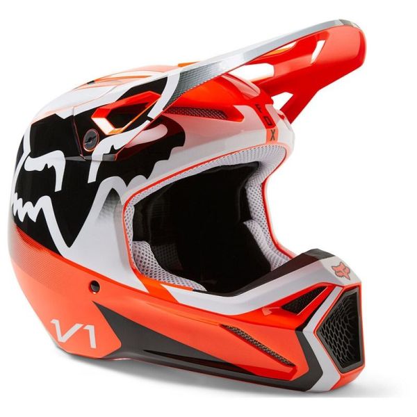 Casti Cross-Enduro Fox Racing Casca Moto MX V1 Leed Dot/Ece Flo Orange 23