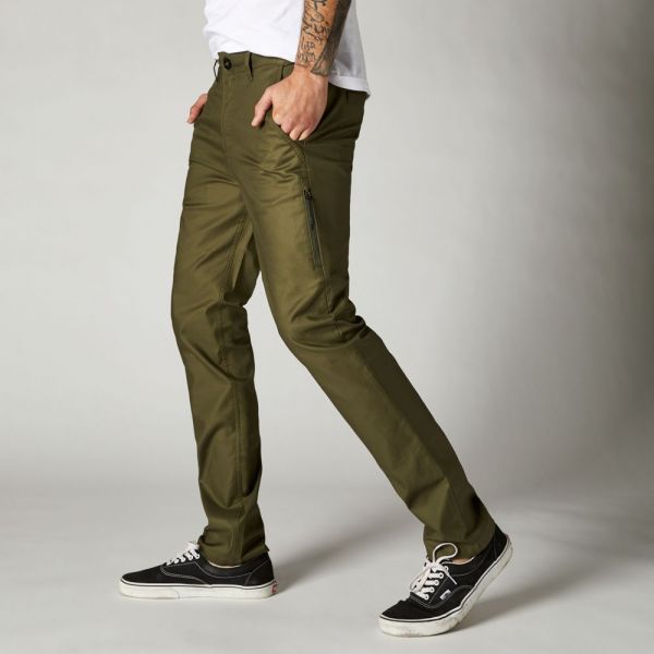 Pantaloni Casual Fox Pantaloni Essex Stretch Slim Fatigue Green