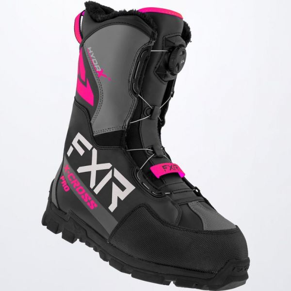 Women's Boots FXR Snowmobil Boots Lady Snow Boots X-Cross Pro BOA Black/Fuchsia