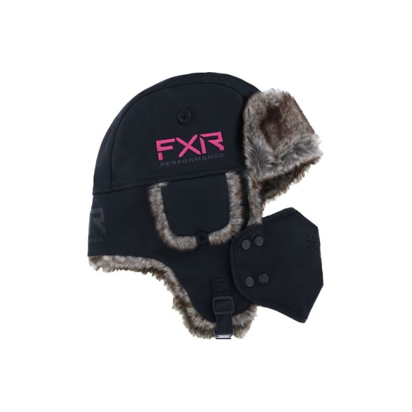 Caciuli FXR Caciula Trapper Hat Black/Electric Pink 22