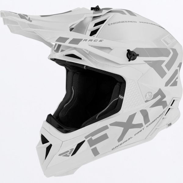 Casti Snowmobil FXR Casca Moto Enduro/Snow Helium Prime With D-Ring White 