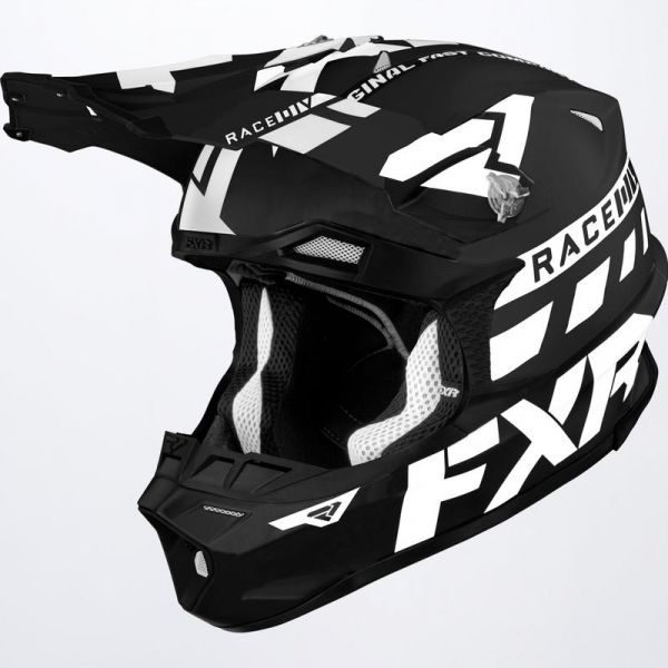 Casti Cross-Enduro FXR Casca Moto Enduro Blade Race Div Black/White