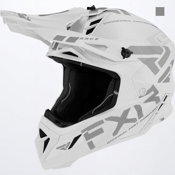 Casti Cross-Enduro FXR Casca Moto Enduro Helium Prime w/Auto Buckle White