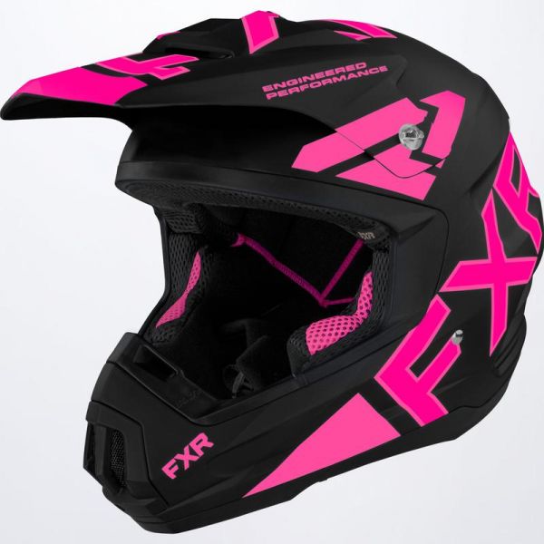 Casti Cross-Enduro FXR Casca Moto Enduro Torque Team Black/Pink