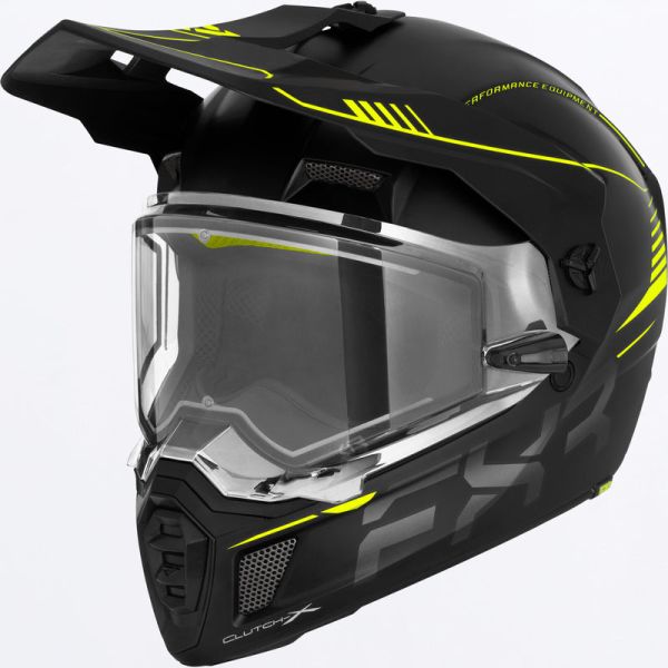 Helmets FXR Snowmobil/Enduro/ATV Clutch X Pro Helmet Hi Vis 24
