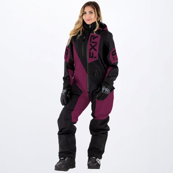 Combinezon Monosuit SNOW Dama FXR Combinezon Snow Dama Recruit F.A.S.T. Insulated Wine/Black 2022 