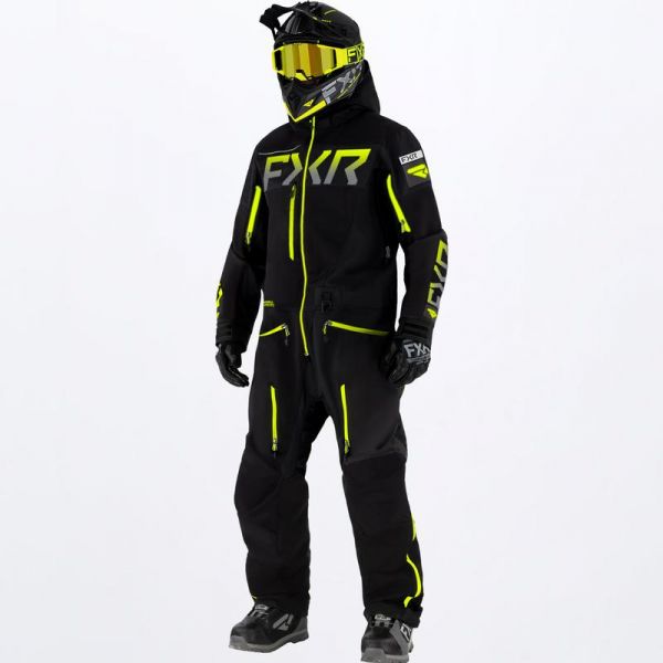Combinezon Monosuit SNOW FXR Combinezon Snow Ranger Instinct F.A.S.T Insulated Black/Hi Vis 2022 