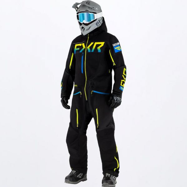 Combinezon Monosuit SNOW FXR Combinezon Snow Ranger Instinct Lite Black/Blue/Hi Vis SX Pro 2022 
