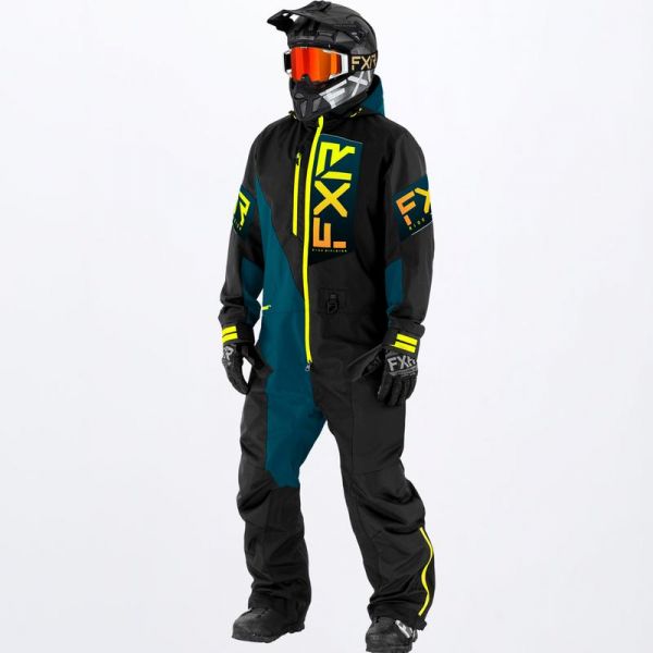 Combinezon Monosuit SNOW FXR Combinezon Snow Recruit Lite Monosuit Black/Slate/Inferno 2022 