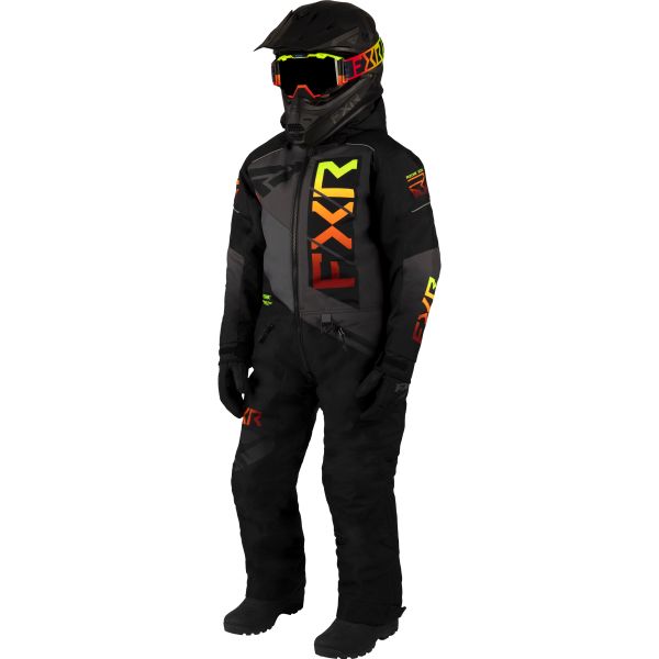 Combinezon Monosuit SNOW Copii FXR Combinezon Snowmobil Youth Helium Black/Charcoal/Inferno