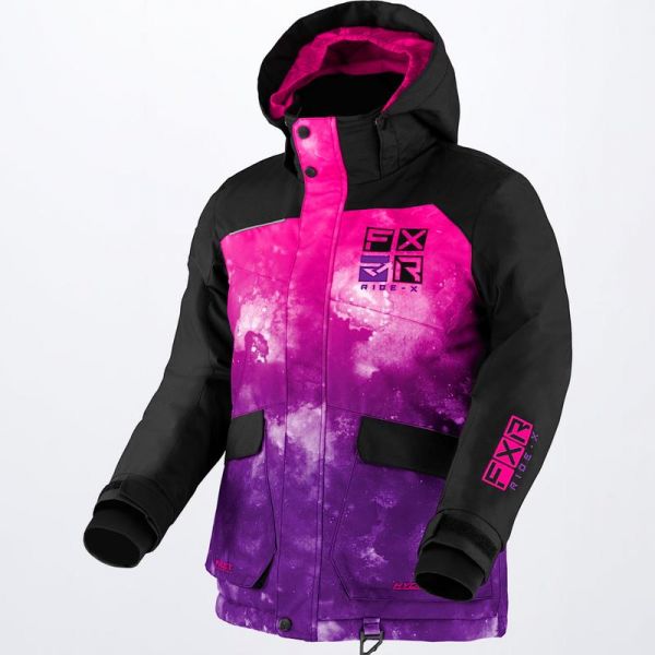 Geci Snowmobil - Copii FXR Geaca Snow Copii Mari Kicker Purple-Pink Ink/Black 2022 