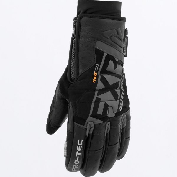 Manusi Snowmobil FXR Manusi Snowmobil Insulated Pro-Tec Leather Black 