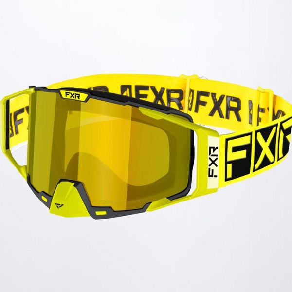 Ochelari Snowmobil FXR Ochelari Snow Pilot Bronze Hidef Lens + Yellow Mirror Finish Hi Vis 2022
