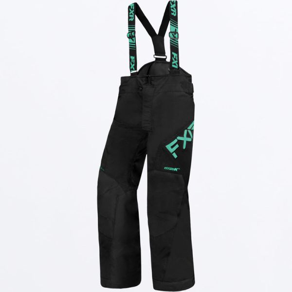 Pantaloni Snow - Copii FXR Pantaloni Snowmobil Youth Insulated Clutch Black/Mint 23