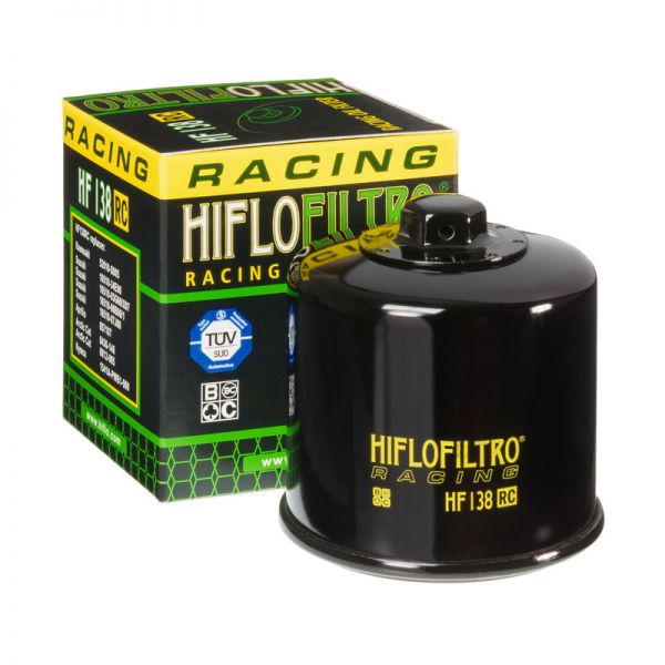 Filtre Ulei Strada Hiflofiltro Filtru Ulei Racing With Nut Glossy Black HF138rc