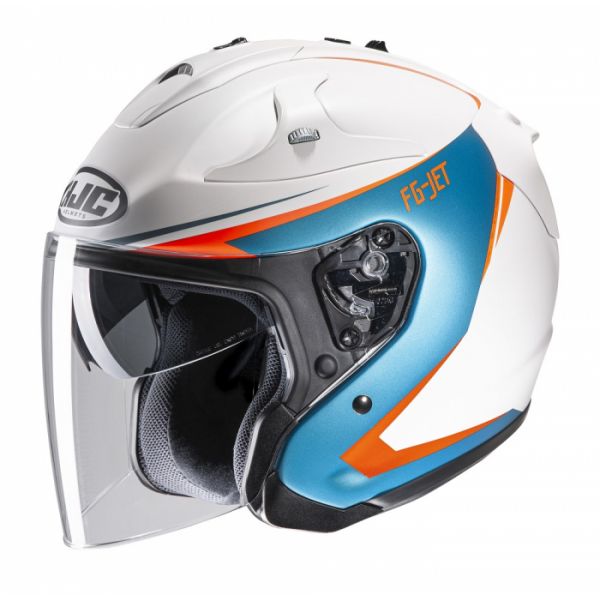 Casti Moto Jet (Open Face) HJC Casca Moto Open-Face FG-Jet Balin White/Blue/Orange