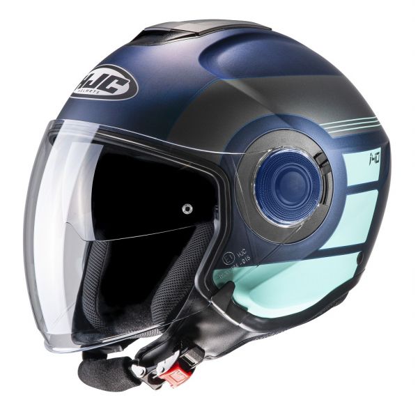 Casti Moto Jet (Open Face) HJC Casca Moto Open Face i40 Spina Black/Blue