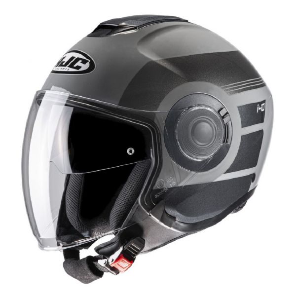 Casti Moto Jet (Open Face) HJC Casca Moto Open Face i40 Spina Black