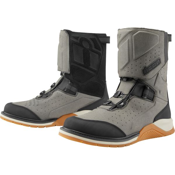 Adventure/Touring Boots Icon Alcan Waterproof Moto Boots Grey