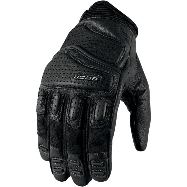 Manusi Moto Sport si Piele Icon Manusi Moto Piele Superduty 2 Short Gloves Black