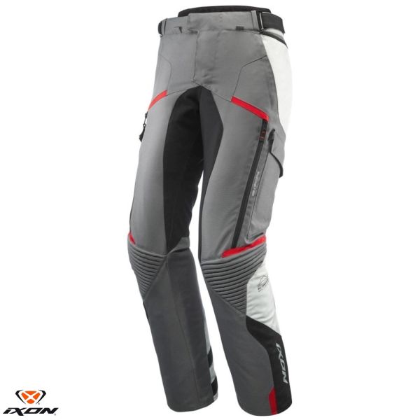 Pantaloni Moto Textil Ixon Pantaloni Moto Textili Midgard MS Gray/Black/Red 24