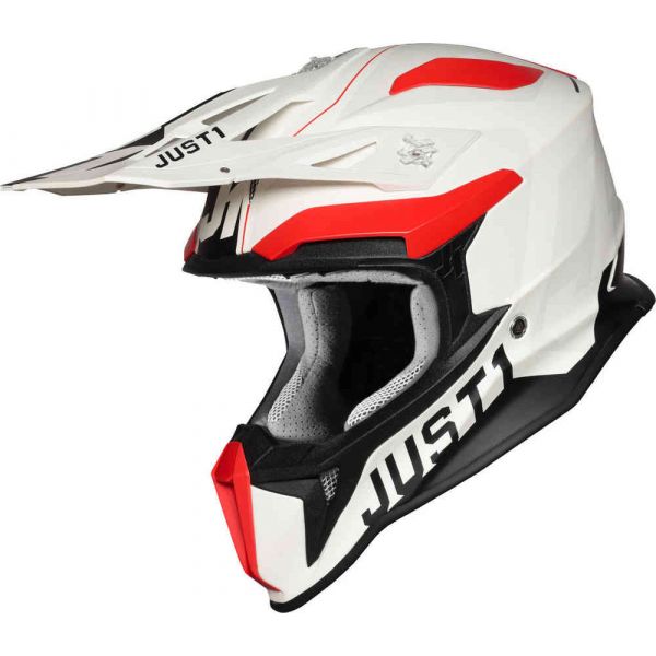 Casti Cross-Enduro Just1 Casca Moto Enduro J18 Virtual Fluo Red/White 2021