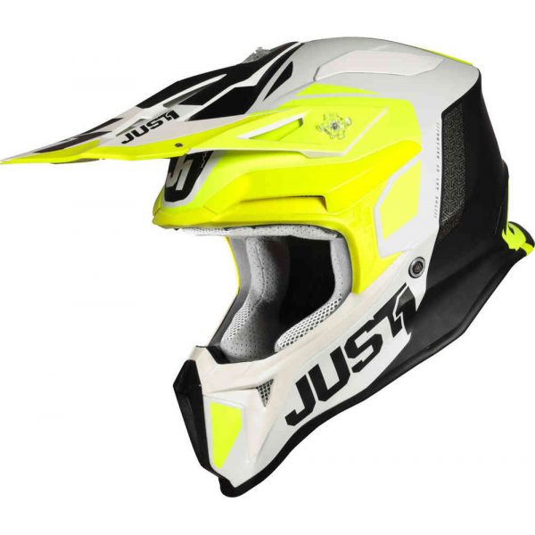Casti Cross-Enduro Just1 Casca Moto Enduro J18 Pulsar Fluo Yellow/White/Black 2021