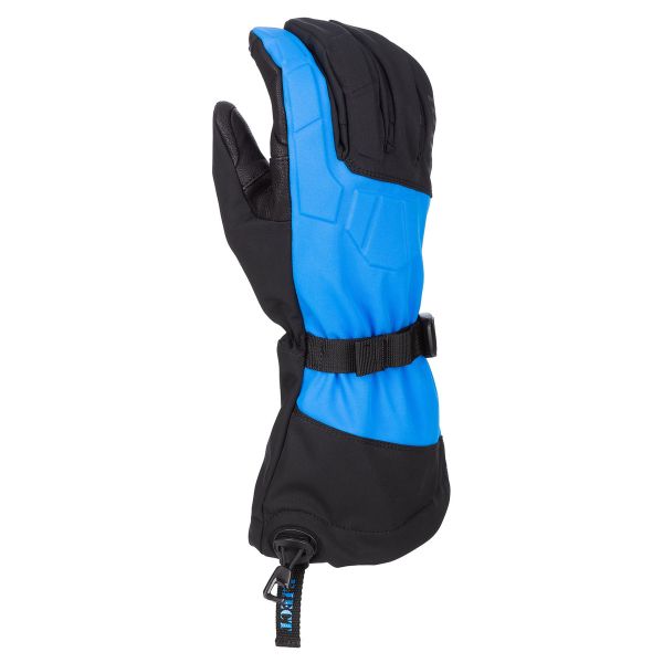 Gloves Klim Snow Insulated Togwotee Gauntlet Glove Black/Electric Blue Lemonade 24