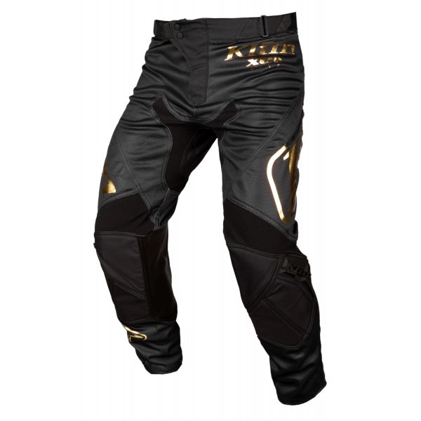 Pantaloni MX-Enduro Copii Klim Pantaloni Moto MX Copii XC Lite Black/Gold 2022