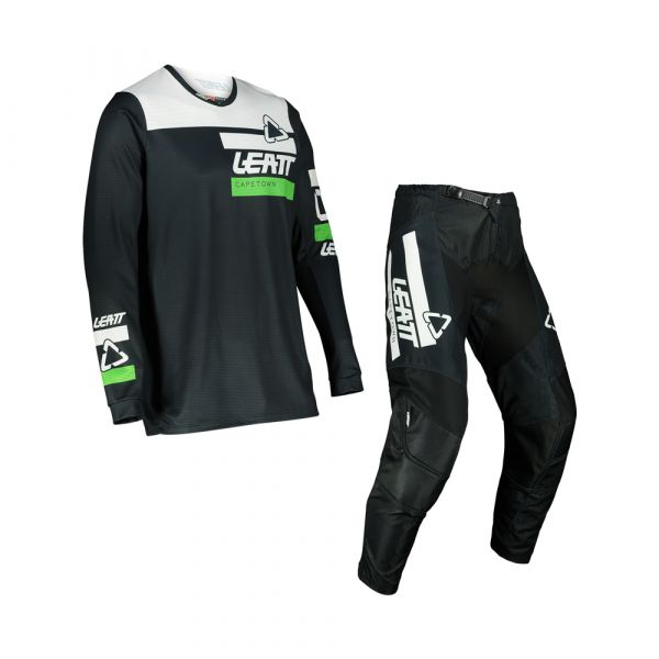 Combo MX Enduro Leatt Combo Tricou + Pantaloni Enduro Copii Ride 3.5 Junior Black