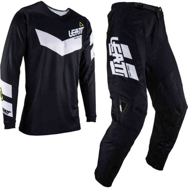 Combos MX-Enduro Leatt Combo Jersey + Pants Ride Kit Moto 3.5 Black/White