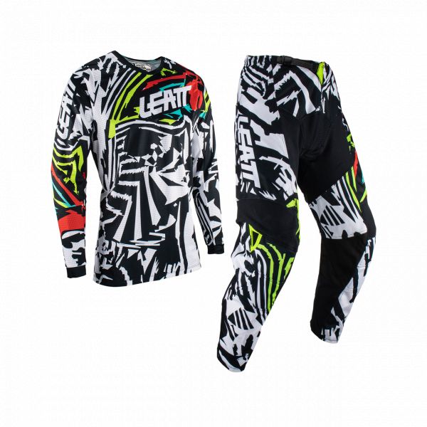 Combos MX-Enduro Leatt Combo Jersey + Pants Ride Kit Moto 3.5 Zebra