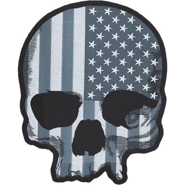 Accesorii Diverse Lethal Threat Abtibild Patch Us Flag Skul Gry LG