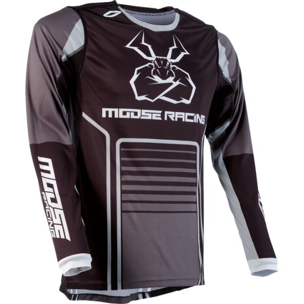 Tricouri MX-Enduro Moose Racing Tricou Moto Enduro/MX Agroid Black/White 24