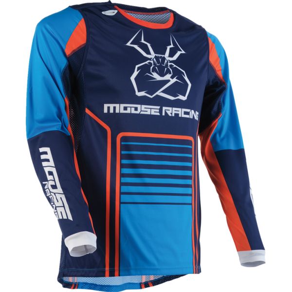 Tricouri MX-Enduro Moose Racing Tricou Moto Enduro/MX Agroid Blue/Orange 24