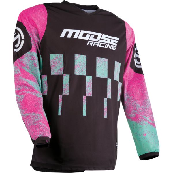 Jerseys MX-Enduro Moose Racing Moto Enduro/MX Jersey Qualifier Black/Pink 24