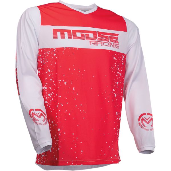 Tricouri MX-Enduro Moose Racing Tricou Enduro Qualifier Red/White 2022