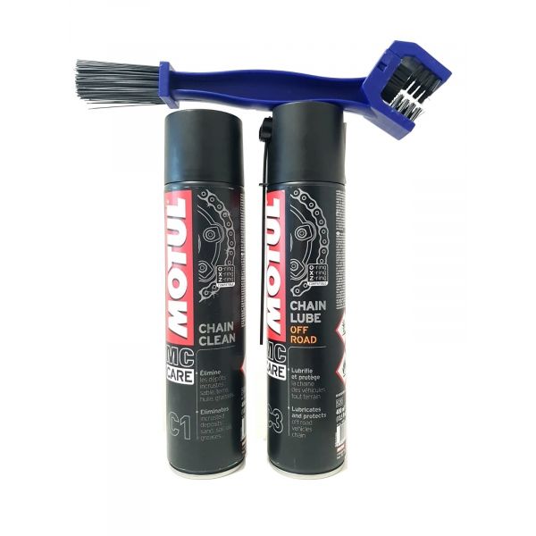Spray de lant Moto24 Essentials Kit Curatare + Ungere Lant Motul Off Road C3