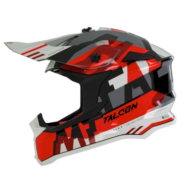 Casti Cross-Enduro MT Helmets Casca Moto Enduro Falcon Arya A5 Rosu Lucios
