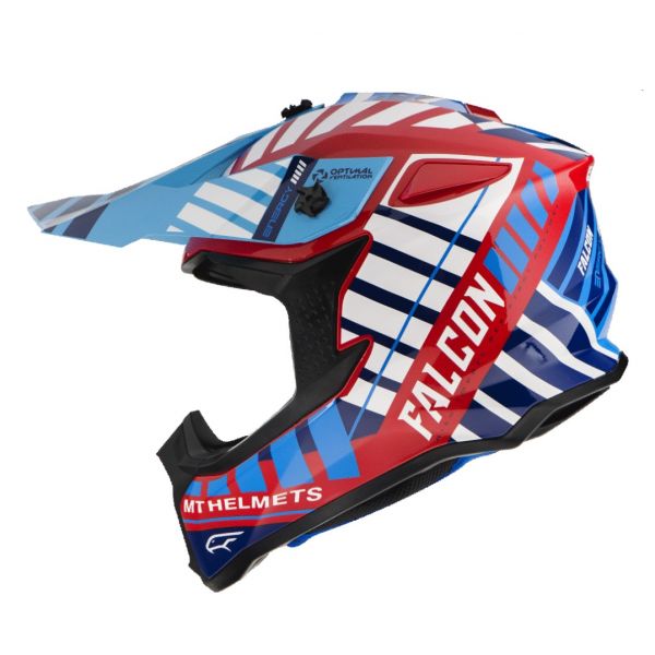 Casti Cross-Enduro MT Helmets Casca Moto Enduro Falcon Energy B5 Red/Blue/White