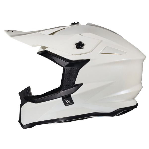Casti Cross-Enduro MT Helmets Casca Moto Enduro Falcon Solid A0 White