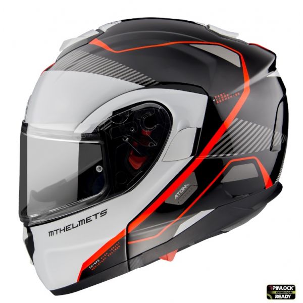 Casti Moto Flip-up (Modulabile) MT Helmets Casca Moto Flip-Up Atom SV Open B5 Black/White/Red