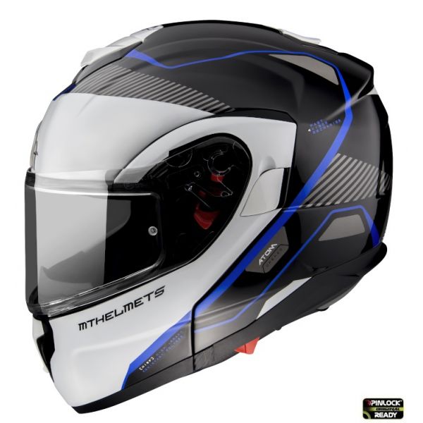 Casti Moto Flip-up (Modulabile) MT Helmets Casca Moto Flip-Up Atom SV Open B7 Black/White/Blue