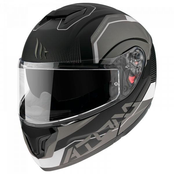Casti Moto Flip-up (Modulabile) MT Helmets Casca Moto Flip-Up Atom SV Quark A0 Gloss Matt Pearl White 2022