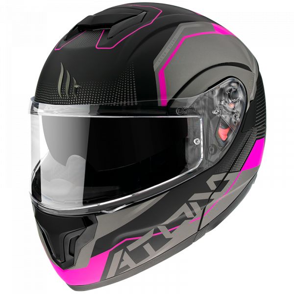 Casti Moto Flip-up (Modulabile) MT Helmets Casca Moto Flip-Up Atom SV Quark A8 Matt Pink
