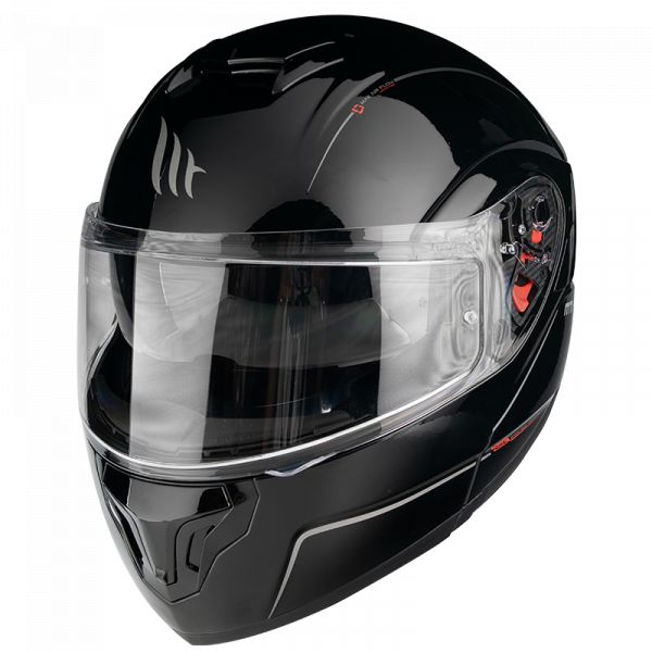Casti Moto Flip-up (Modulabile) MT Helmets Casca Moto Flip-Up Atom SV Solid Gloss Black