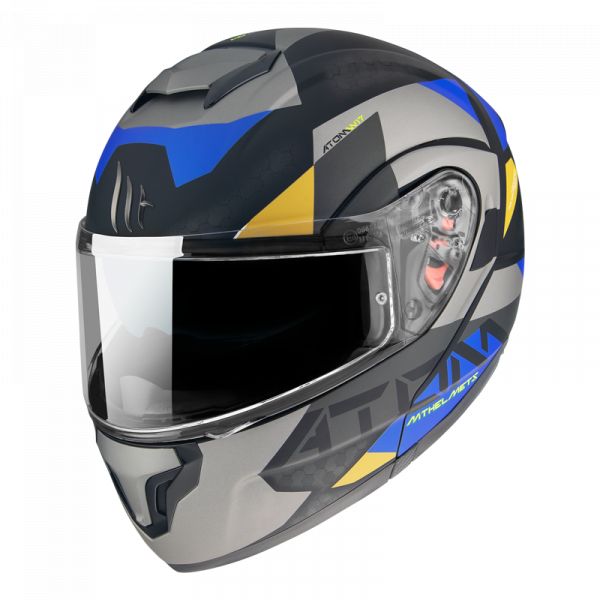 Casti Moto Flip-up (Modulabile) MT Helmets Casca Moto Flip-Up Atom SV W17 A2 Matt Gray 2022