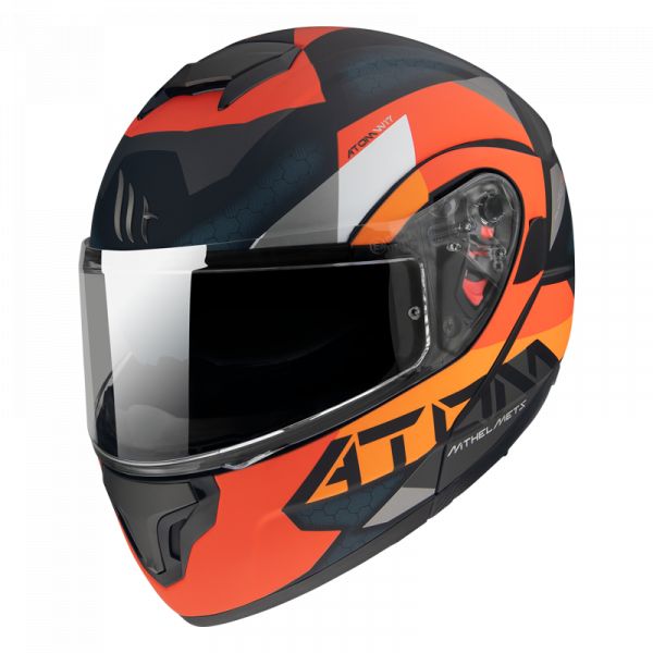 Casti Moto Flip-up (Modulabile) MT Helmets Casca Moto Flip-Up Atom SV W17 A4 Matt Orange 2022