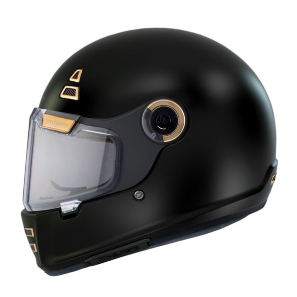 Casti Moto Flip-up (Modulabile) MT Helmets Casca Moto Flip-Up Jarama A1 Retro Cafe Racer Black Matt 2023